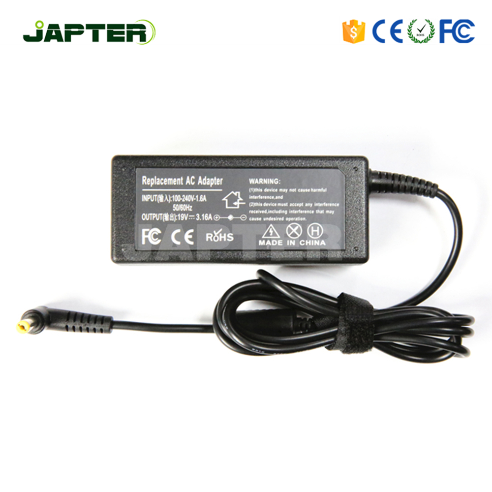 60W 19V3.16A 5.5*1.7mm laptop adapter for Acer PA-1600-07, PA-1600-06